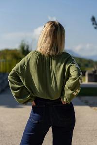 Blusa de Algodón Tejido Vintage Elegante de Fábrica Directa para Mujer, Suave, Transpirable, Informal, Formal, ODM, Verano Invierno, Excelente Valor - Product Image 5