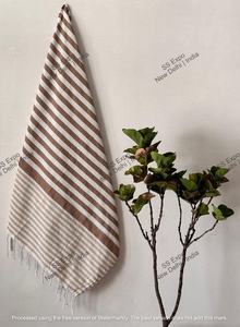 Luxury Style Premium <b>Striped</b> Bath <b>Towel</b> Great Absorption Relaxing Seaside Cotton Stripe Soft Sports Pattern Design for Beach - Product Image 2