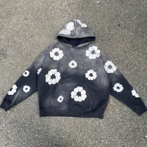 <b>Men</b> <b>s</b> Vintage Acid Wash Hoodie Heavyweight Pullover Streetwear <b>Thick</b> Cotton <b>Fleece</b> Drop Shoulder Kangaroo Pocket Winter Style - Product Image 1