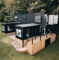 Maison préfabriquée de luxe en acier galvanisé isolé et résistant au feu, fabriquée en Chine, maison modulaire moderne de 40 pieds, appartement scolaire