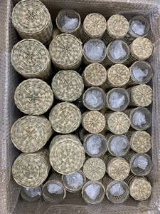 Venta caliente Tejido Seagrass Envuelto Cristalería Premium Trenzado Seagrass Holder Venta al por mayor Drinkware Cestas de almacenamiento-Caryln - Product Image 3