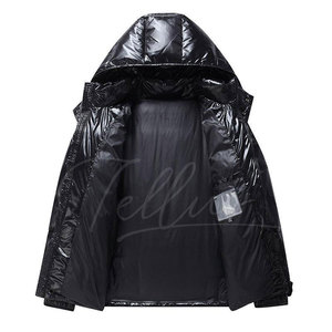 Vente en gros de vestes bouffantes pour hommes en polyester 100% imperméables chaudes pour l'extérieur avec logo brodé personnalisé - Product Image 2