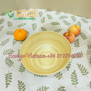 Assiette à dîner en bambou filé à la main réutilisable de haute qualité Assiettes en bambou pour bébé écologiques du Vietnam - Product Image 2