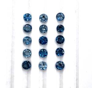 Natural London <b>Blue</b> <b>Topaz</b> 1.50*5 MM Round Cut Faceted IGI Certified Loose Gemstone Lot for Jewelry Making - Product Image 5