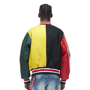 Alta calidad personalizada ODM OEM hombres College Street Casual Varsity chaquetas de béisbol bordado Letterman diseño de logotipo frontal - Product Image 2