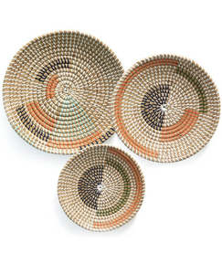 Decoración de pared de hierba marina – Arte de pared de cesta bohemia tejida a mano para una decoración elegante del hogar desde Vietnam - Product Image 4