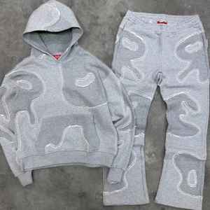 100% Cotton Jogging Sweat Suits <b>Hoodie</b> Set for Men Streetwear Sweatsuits Unisex Sets with custom logos and design - Product Image 1