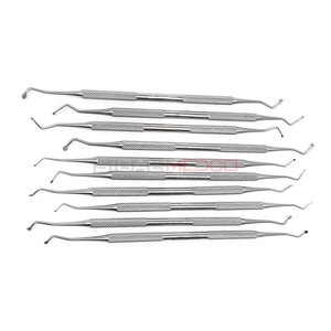 10 Uds cucharas de excavadora Dental instrumentos médicos restaurativos con extremos de 1mm a 2,5mm herramientas de llenado compuesto de doble cara - Product Image 2