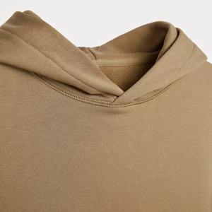 Sweat à capuche surdimensionné imprimé 100% coton pour hommes tissu éponge lavé français Techniques brodées usine-vendu pour l'automne - Product Image 4