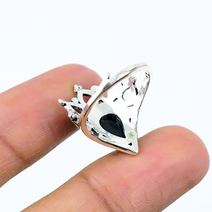 Anillos de Ónix Negro Natural con Corte Princesa, Diamantes, Acero Inoxidable, Baño de Oro de 18K, Engaste de Bisel, para Regalos Islámicos - Product Image 2