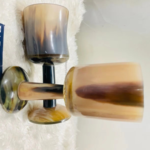 Corne à boire de buffle naturel antique verre à liqueur sculpté à la main Viking corne de vache à boire tasse Fraom Falak exportation mondiale - Product Image 1