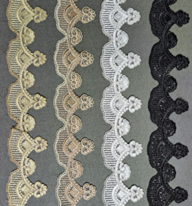 Soft Polyester/Cotton Metallic Net Sequence Embroidery Rhinestone Lace Smooth Touch Bridal Wear Lehenga Decoration Bulk Export - Product Image 2