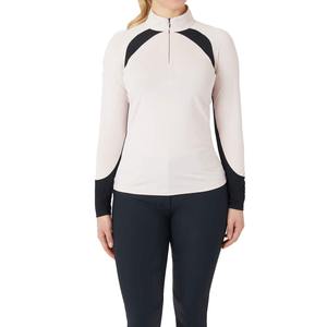 Camiseta de equitación personalizada para mujer de alta calidad - Elástica, transpirable, de poliéster/spandex, corte ajustado para competición - Product Image 1