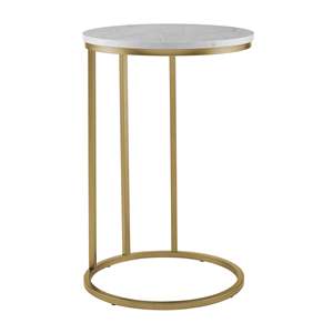 Table d'appoint ronde en laiton texturé, support latéral en métal moderne et artistique pour des espaces de décoration intérieure élégants - Product Image 3