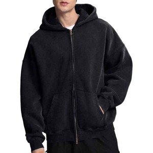 Custom Acid Wash Hoodies Hombres Pullover Oversized Loose Fit Cotton Vintage Streetwear Hoodie - Product Image 5