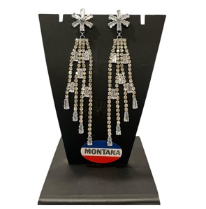 Pendientes AD asequibles al por mayor con acabado chapado en oro y plata y elegante incrustación de piedra para mujeres con estilo - Product Image 1