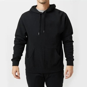 Pull en polyester et coton de haute qualité Sweats à capuche grande taille en coton Sweat à capuche solide avec logo personnalisé Sweats à capuche pour hommes - Product Image 4