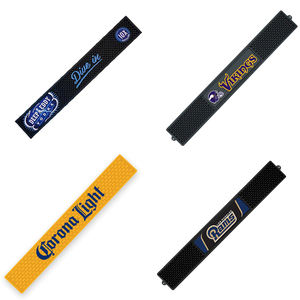 Accesorios de <span class=keywords><strong>Cerveza</strong></span> Personalizados en Pequeñas Cantidades, Tapete de Bar Cuadrado/Rectangular de PVC Suave Antideslizante en Blanco, Negro y Amarillo con Logotipo Personalizado - Product Image 2
