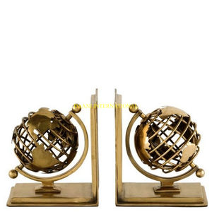 Aluminum <b>Gold</b> Pineapple Bookends Decorative Metal Shelf Organizer Elegant Tropical Style Home Office Library Accent for <b>Books</b> - Product Image 6