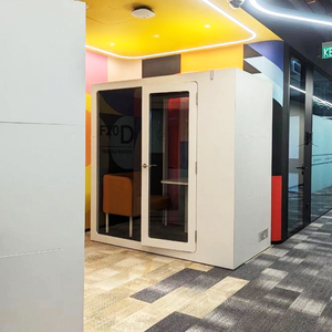 Cabine de bureau modulaire exclusive Acoustic X Premium Vis-a-Vis Pod pour une collaboration silencieuse - Product Image 4