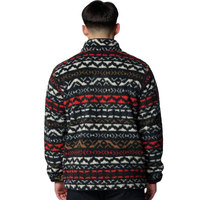 Sweat-shirts à capuche en polaire sherpa pour hommes, coupe décontractée, demi-zip, col montant, hiver, imprimé numérique uni, respirant, écologique, moderne