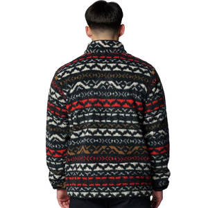 Sweat-shirts en polaire sherpa pour hommes, coupe classique, demi-zip, col montant, hiver, impression numérique unie, look moderne - Product Image 2