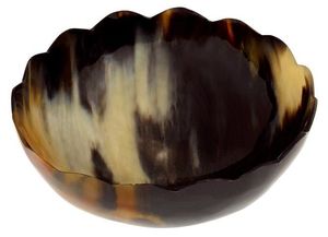 Plateau de service en corne de buffle naturelle durable, design unique Art Déco avec poignée en corne polie brillante pour fruits, cadeaux - Product Image 2