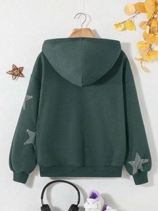 Venta al por mayor elegantes sudaderas con diamantes de imitación de primera calidad tela cómoda moda sudaderas con capucha personalizadas hechas en Pakistán a bajo precio Moq - Product Image 2