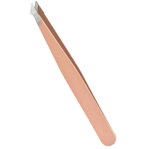 Ensemble de 4 pinces à épiler en acier inoxydable, professionnelles, à pointe inclinée, plate et angulaire, kit de pinces à épiler - Product Image 4