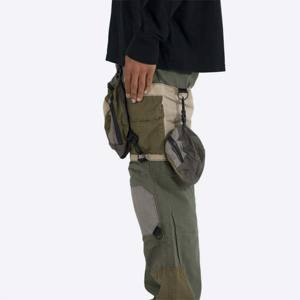 Pantalon cargo patchwork décontracté pour homme-Doux, léger et parfait pour un usage quotidien et des tenues décontractées - Product Image 4