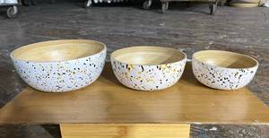 Cuenco de bambú ecológico para todas las ocasiones, cuenco de bambú elegante con textura única, ideal para casas verdes o restaurantes - Product Image 4