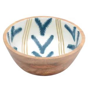 Bol de service rond en bois écologique avec motif imprimé en émail pour les fêtes, la maison et l'hôtellerie - Product Image 5