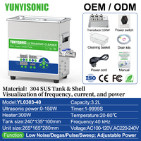 Nettoyeur à ultrasons robuste 40 kHz 3,2L-30L avec fonction pulsée et réglage de la température pour quincaillerie, boulons, écrous, engrenages et laveuses industrielles