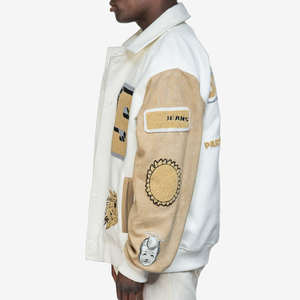 Veste universitaire pour homme, style streetwear, hiver 2025, personnalisable OEM, broderie de logos, respirante, pour l'école, le collège, le baseball - Product Image 5