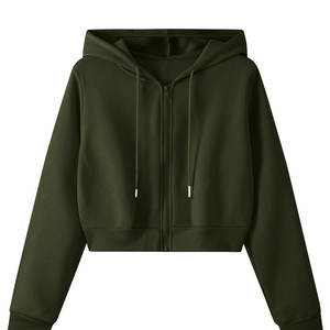 Haute qualité décontracté Streetwear goutte épaule Anti-rides respirant Hodies pour femme recadrée à capuche pour femmes - Product Image 1