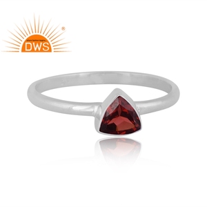 Best Selling Sterling Silver Natural Garnet Gemstone <b>Statement</b> <b>Ring</b> Custom Jewelry For Women Gift For Her - Product Image 2