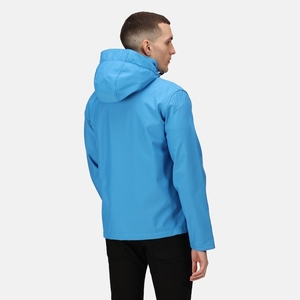 Men's Waterproof Soft Shell Jacket Outdoor Sports Trekking Work-Windproof Custom Logo Zipper Closure Cotton Printed Fabric - Product Image 2
