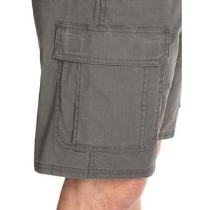 Pantalones cortos Cargo abotonados informales para hombre de corte clásico, duraderos, de alta calidad, 100% algodón, patrón sólido con bolsillos laterales y traseros - Product Image 5