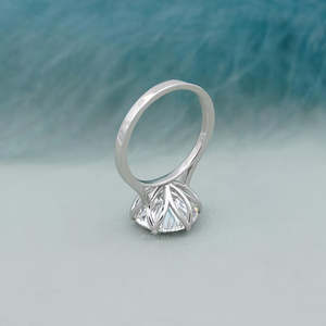 Anillo Solitario con Diamante Cultivado en Laboratorio, Corte Brillante Redondo con 6 Puntas, Elegantes Anillos de Diamantes - Product Image 5