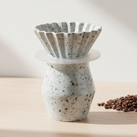 Ensemble de pot et de filtre en porcelaine durable de qualité supérieure multi-usages 3460991SETS-0.35 pour les amateurs de café