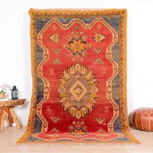 Auténticas Alfombras Marroquíes Hechas a Mano de Lana, Diseños Berber Tradicionales, Estilos Vintage Modernos para Decoración del Hogar - Product Image 1