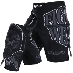 Pantalones cortos MMA impresos sublimados de poliéster con etiqueta privada personalizada de la mejor calidad para adultos, ropa de artes marciales de algodón elástico para boxeo - Product Image 5