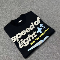 T-shirt streetwear personnalisé pour homme, 100 % coton, motif uni, logo imprimé en relief, coupe classique pour activités de plein air