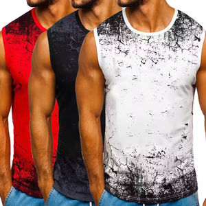 Débardeurs de yoga en maille de fitness vintage de haute qualité pour hommes Design ample pour les sports d'été - Product Image 6