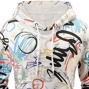 เสื้อฮู้ดแบบสวมหัวสำหรับผู้ชายเสื้อผ้าแขนยาวทรงสูงขนาดใหญ่พร้อมการออกแบบมัดย้อมพิมพ์ดิจิตอลสำหรับฤดูหนาว - Product Image 3
