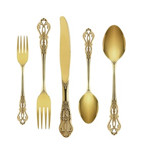 Ensemble de couverts en laiton faits à la main par des designers modernes pour la cuisine et les fêtes, couverts de table de qualité supérieure - Product Image 1