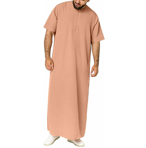 Vêtements islamiques Thobes Jubbah marocain avec logo personnalisé manches longues grandes tailles broderie Thobe Design - Product Image 4