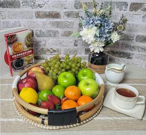 Plateau rond de luxe en rotin naturel et jonc de mer pour table, café et cuisine – Vente en gros depuis le Vietnam – Lavihex Co. Ltd – OEM/ODM bienvenus - Product Image 5