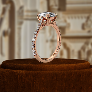 Anillo de Compromiso Solitario con Diamante Cultivado en Laboratorio, Corte Asscher de 1 Quilate, Certificado IGI, Anillo de Bodas de Oro Amarillo de 14k para Regalo de Aniversario - Product Image 3