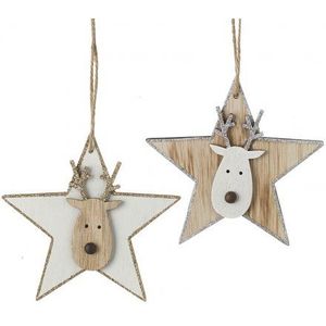 Ornements accrochants de Noël en bois décoratif avec l'idéal de fête de modèle pour la décoration d'arbre et de pièce - Product Image 2